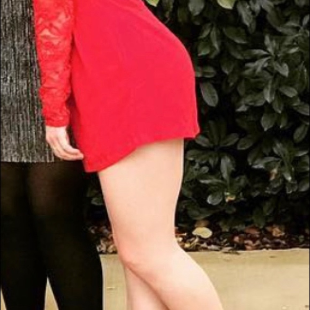 Red Lace Romper - Picture 4 of 4